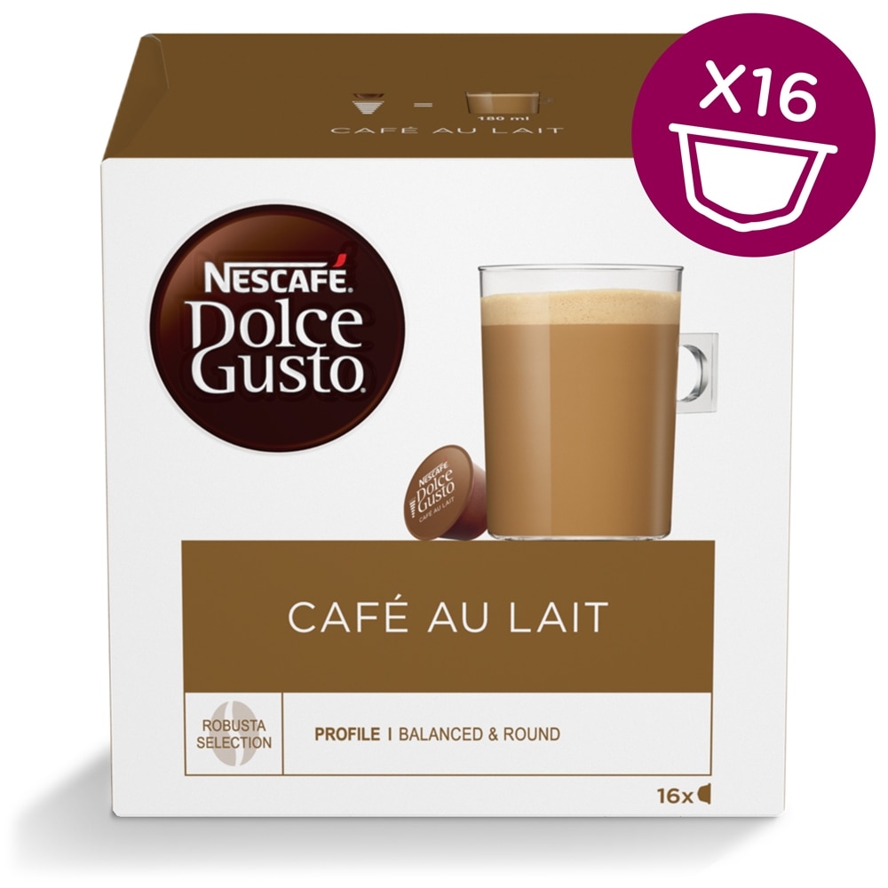 Café au Lait 16 Capsules NESCAFÉ® Dolce Gusto®